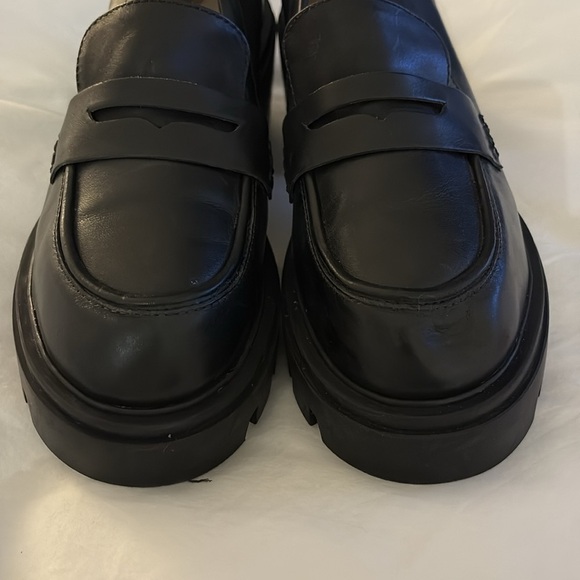 Schutz Women's Black Chunky Loafers - Picture 4 of 7